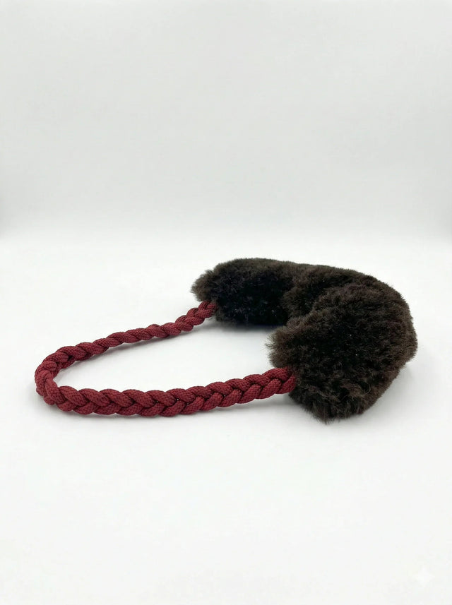 Wool Loop Tug Toy - Black-0