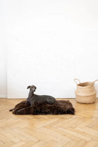 Square or Rectangular Natural Sheepskin Pet Mat - Brown-2