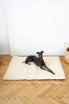 Square or Rectangular Natural Woolen Pet Mat - White-2