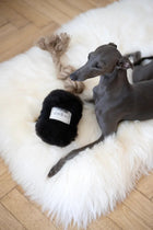 Natural Sheepskin Dog Tug Toy - Black-2